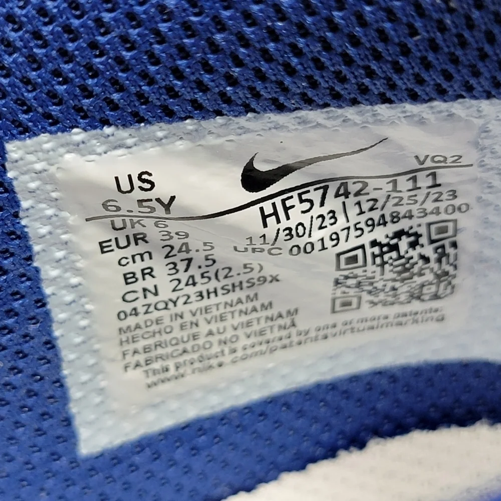 Nike Dunk Low (Gs) Sail-White-Light Armory Blue Sz 6.5Y-Womens 8 HF5742-111 New